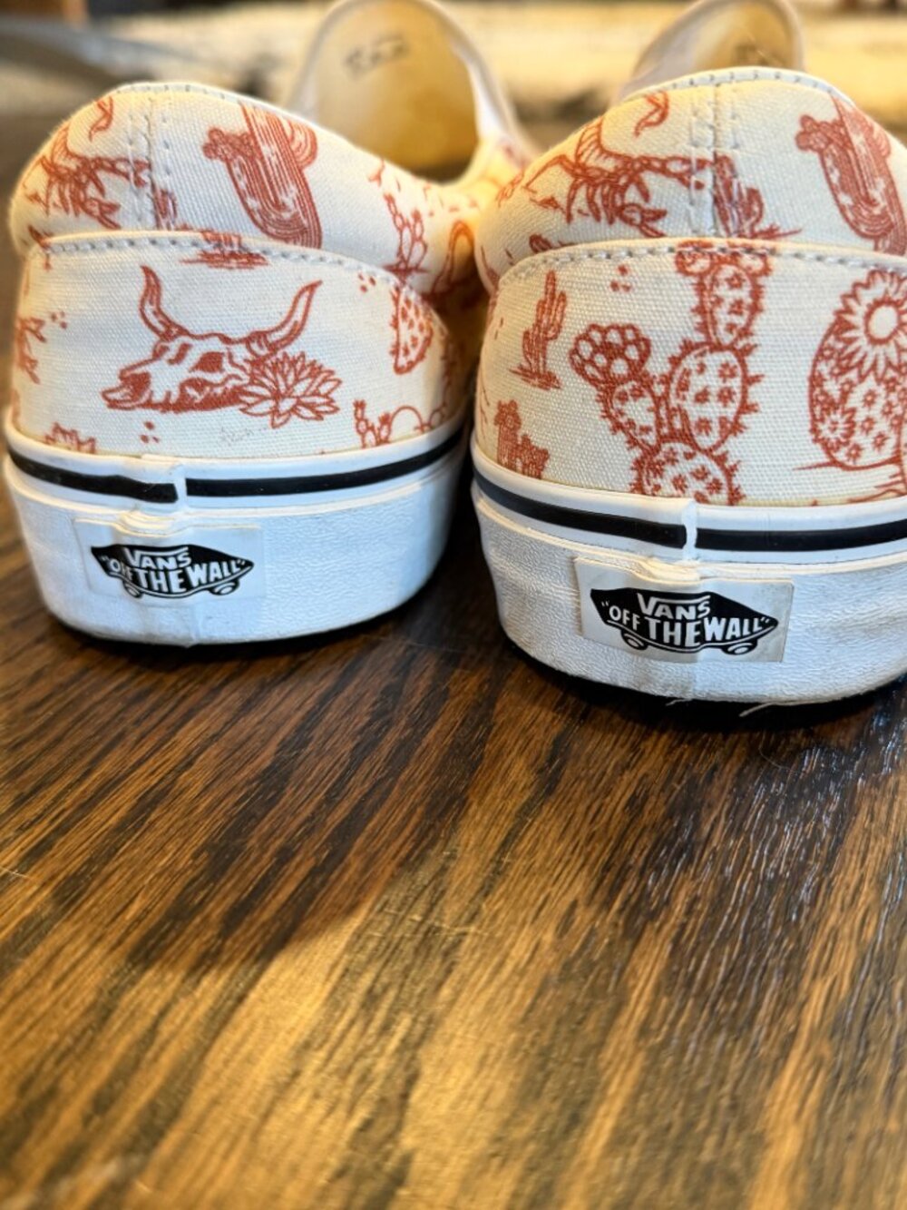 Vans Men’s 12 Classic Slip-On Desert Print Cactus Oatmeal Cream Color 751505 - Picture 6 of 9